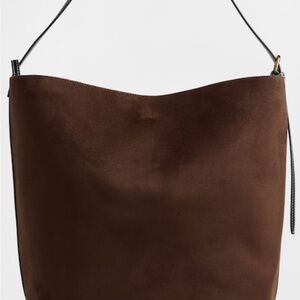 Gap Elegant Brown faux suede bucket Women's Bag